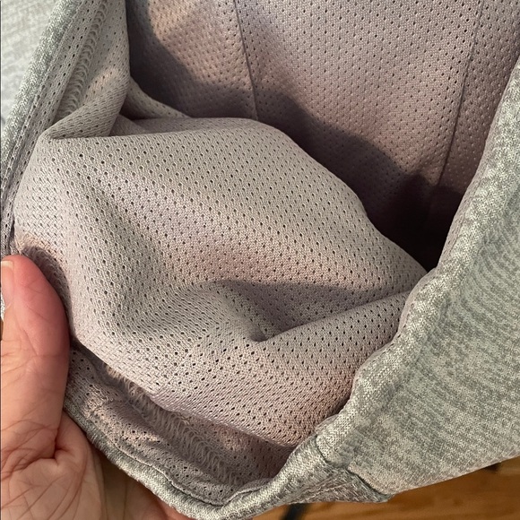 Adidas Women's Light Gray Hoodie with Blue Logo Climawarm Size Medium Lined EUC - Picture 7 of 12